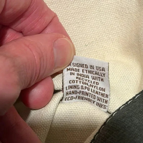 MAIKA Woven Market Tote Bag NWT Mushroom Pattern Vegan Leather - Picture 4 of 9